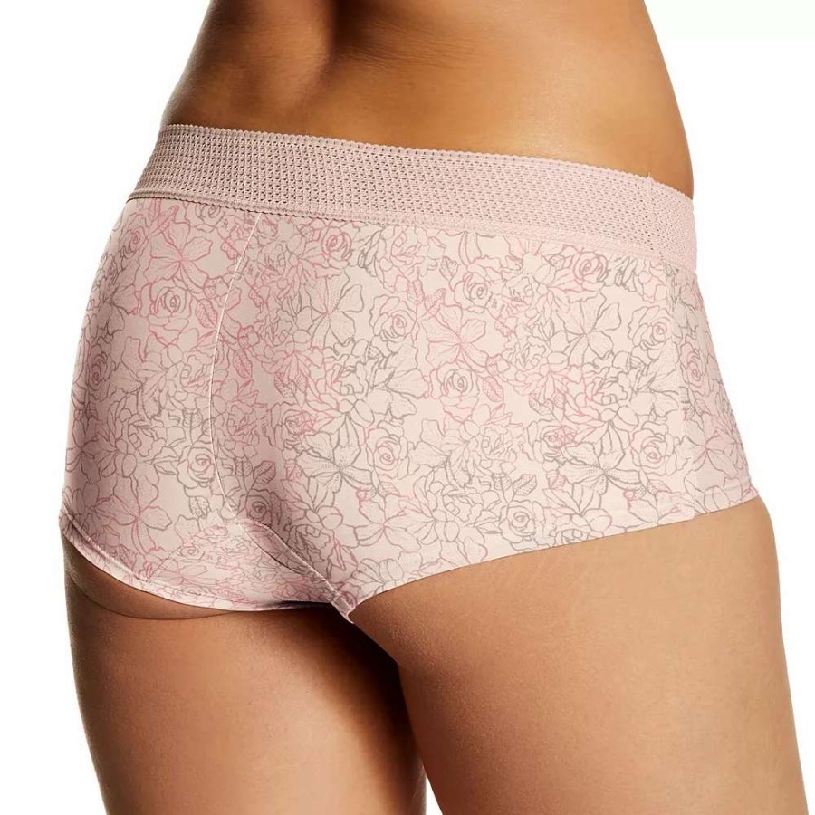 Panties * | Women'S Maidenform One Fab Fit Microfiber Lace Trimmed Boyshort Panty 40760