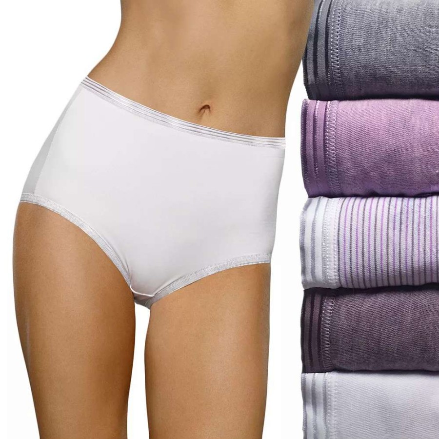 Panties * | Women'S Fruit Of The Loom Signature 5-Pack Ultra Soft Brief Panty Set 5Duskbr