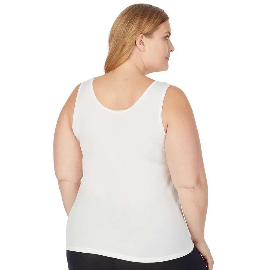 Tops * | Plus Size Cuddl Duds Softech Venice Lace-Trim Tank