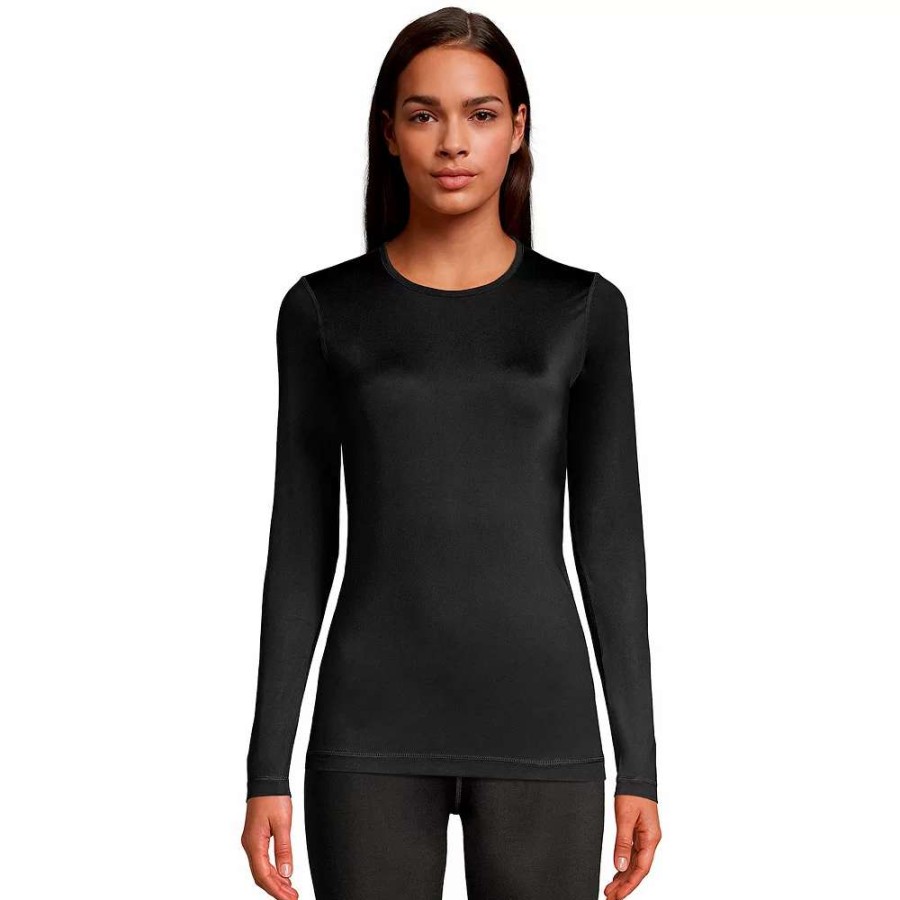 Tops * | Petite Lands' End Thermaskin Heat Crewneck Undershirt