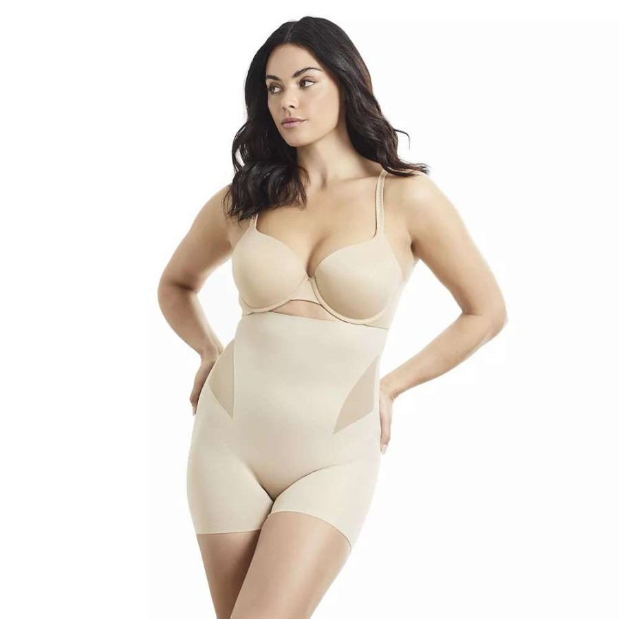 Bottoms * | Women'S Naomi & Nicole Inside Magic Body Contour Hi Waist Boyshort Shapewear 7918