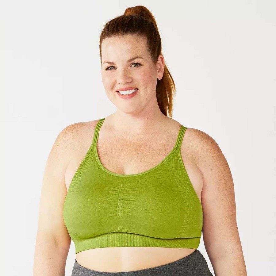 Bras * | Plus Size Tek Gear Seamless Low-Impact Sports Bra