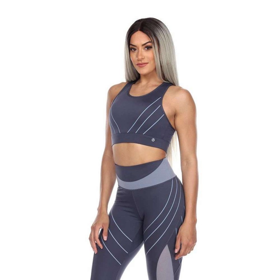 Bras * | Wm Fashion Women'S Cut Out Back Mesh Sports Bra