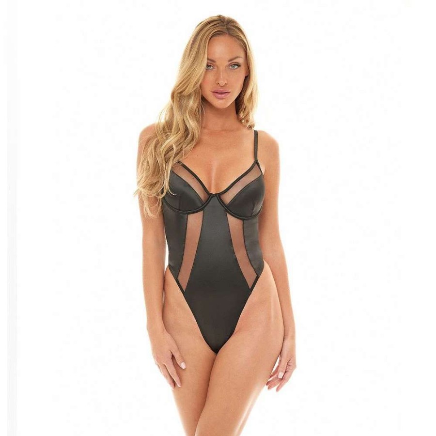 Lingerie * | Women'S Oh La La Cheri Royale Mesh Bodysuit 51-11789