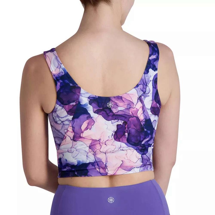 Bras * | Gaiam Flow Olivia Print Medium-Impact Longline Sports Bra