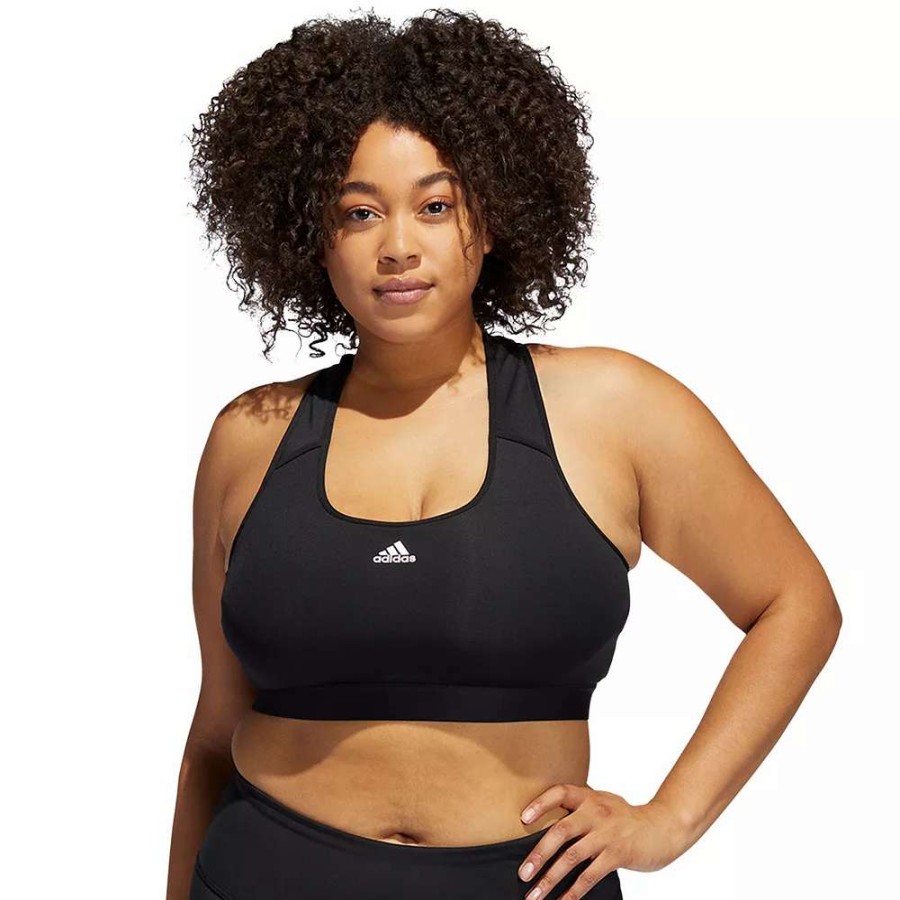 Bras * | Plus Size Adidas Powerreact Training Medium-Support Sports Bra