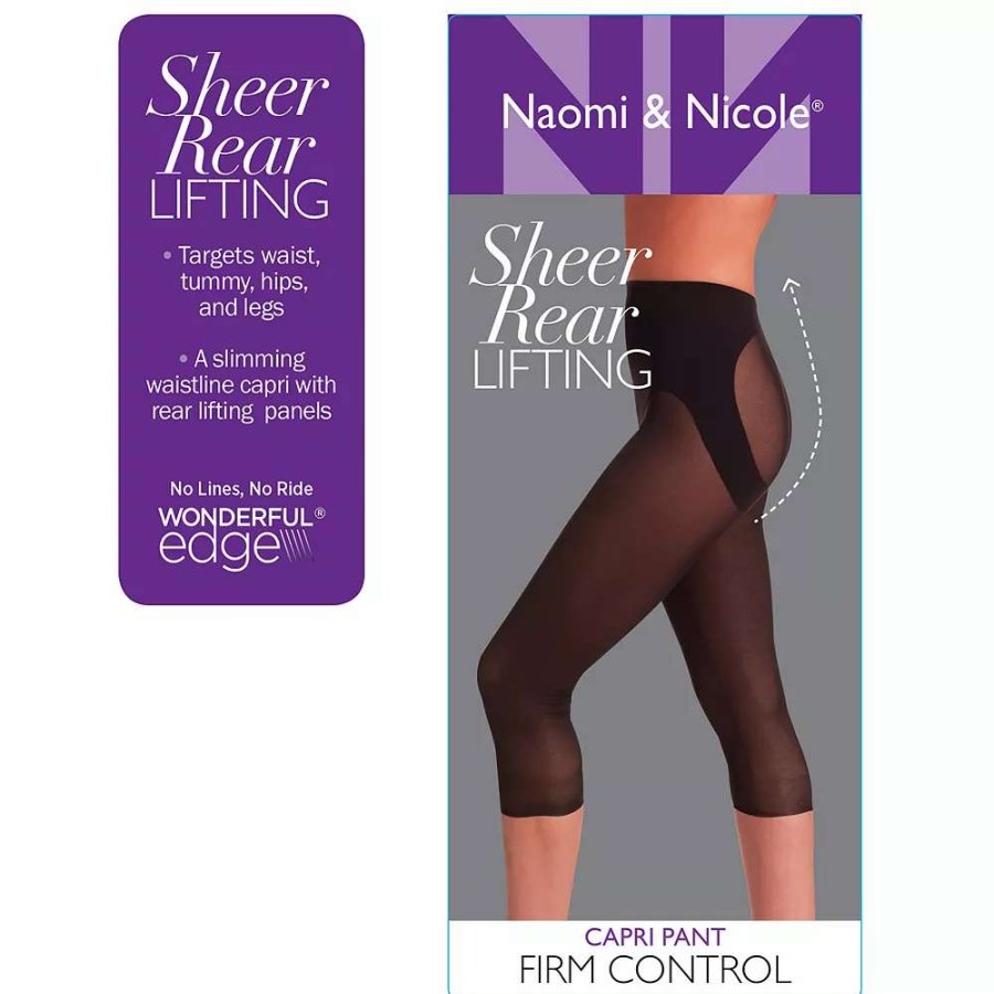 Bottoms * | Naomi & Nicole Shapewear Sheer Capri Pantliner 747