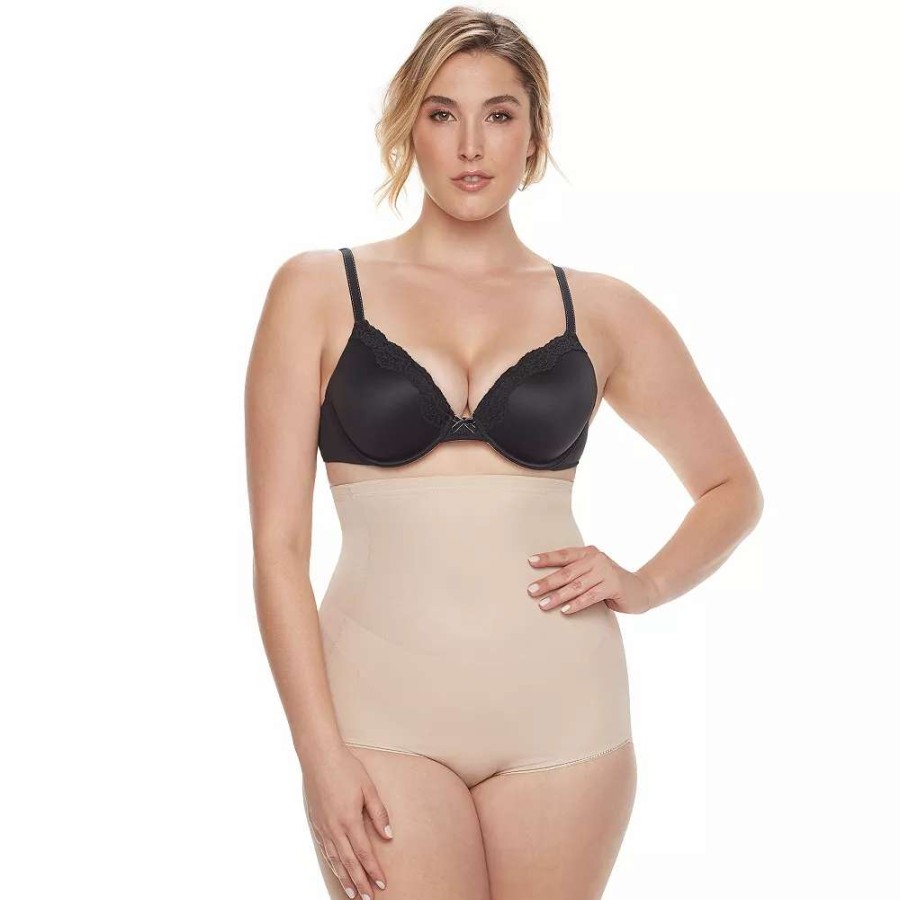 Bottoms * | Naomi & Nicole Shapewear Women'S Plus Size Unbelievable Comfort Hi Waist Brief 7775