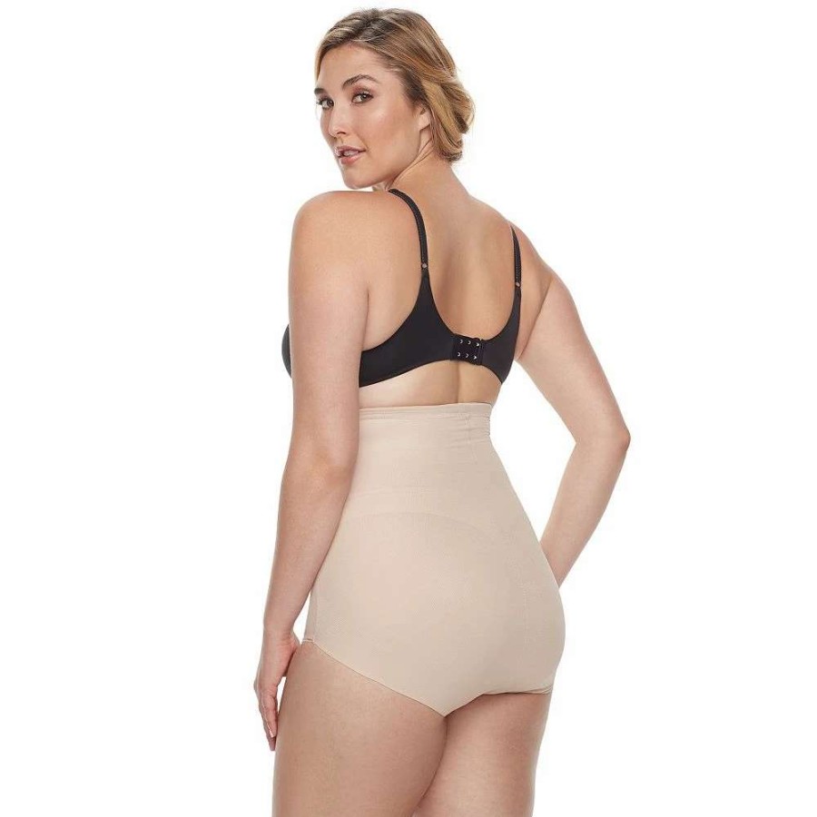 Bottoms * | Naomi & Nicole Shapewear Women'S Plus Size Unbelievable Comfort Hi Waist Brief 7775