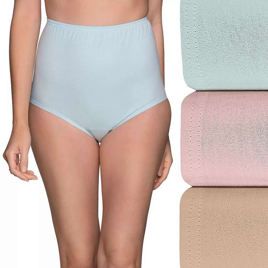 Panties * | Women'S Vanity Fair Perfectly Yours Ravissant Classic Cotton 3-Pack Brief Panty Set 15320