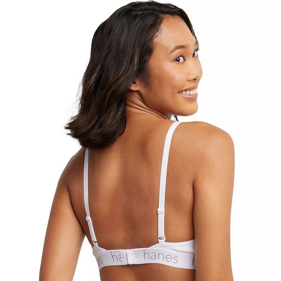 Bras * | Hanes Ultimate Originals 2-Pack Moisture-Wicking Stretch Cotton Triangle Bralette Set Dho101