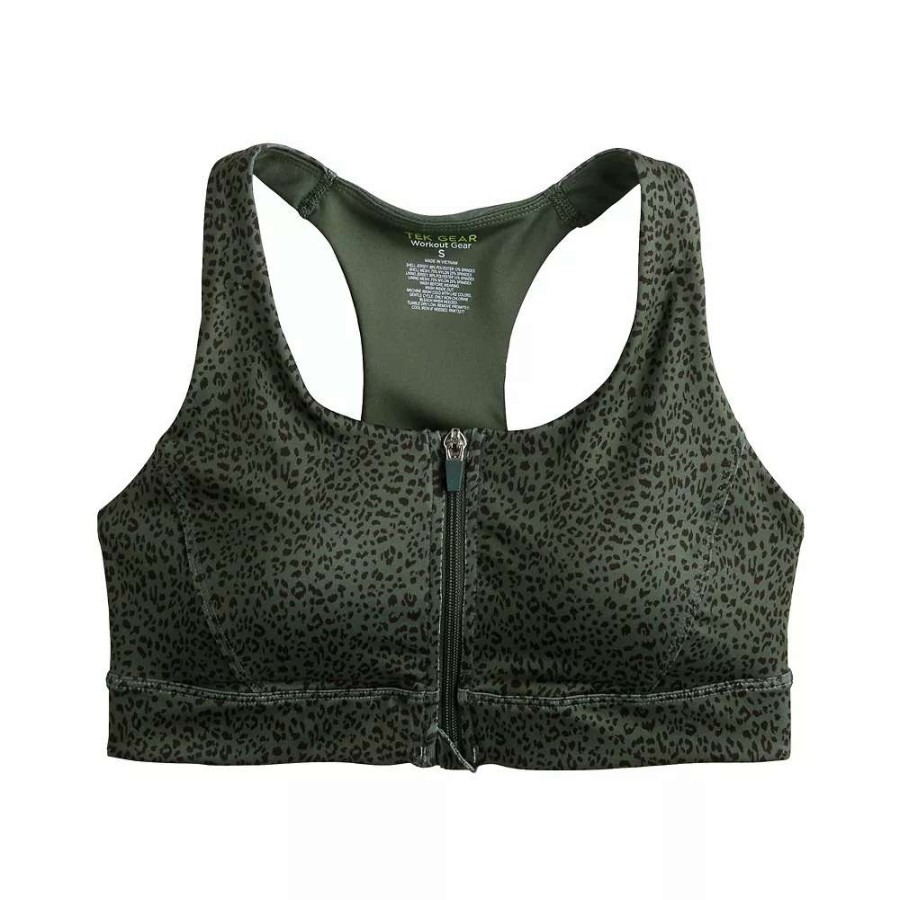 Bras * | Tek Gear Zip-Front Medium-Impact Sports Bra