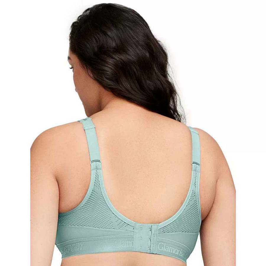 Bras * | Plus Size Glamorise Full-Figure Wireless No-Sweat Mesh Sports Bra 1068