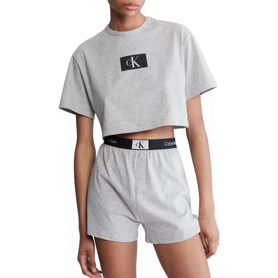 Tops * | Women'S Calvin Klein Ck 1996 Short Sleeve Crewneck Top