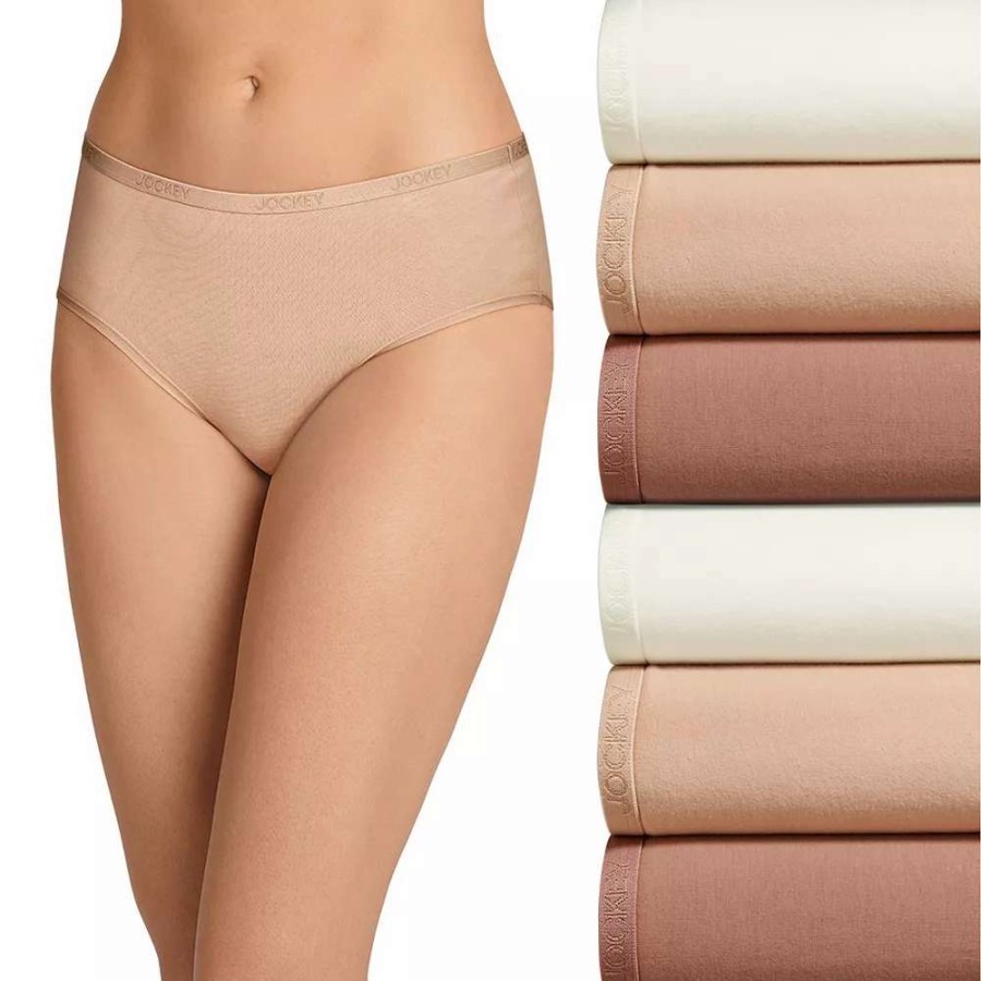 Panties * | Women'S Jockey 6-Pk. Organic Cotton Stretch Hipster Panty Set 2885