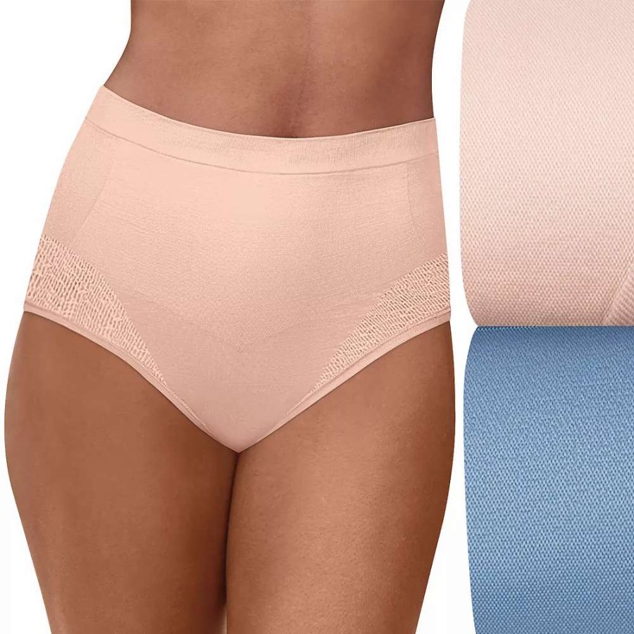 Bottoms * | Women'S Bali Comfort Revolution 2-Pack Firm Control Brief Panty Set Df0048