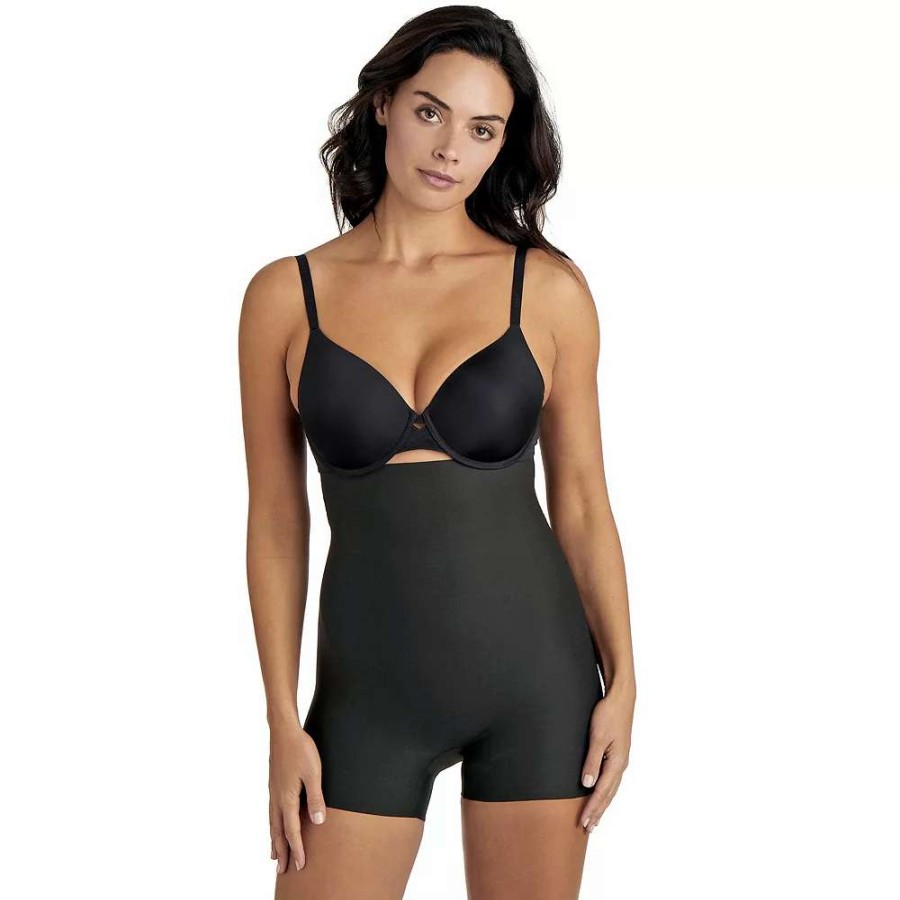 Bottoms * | Women'S Naomi & Nicole Shapewear Sleek Solutions Hi Waist Boyshort 7498