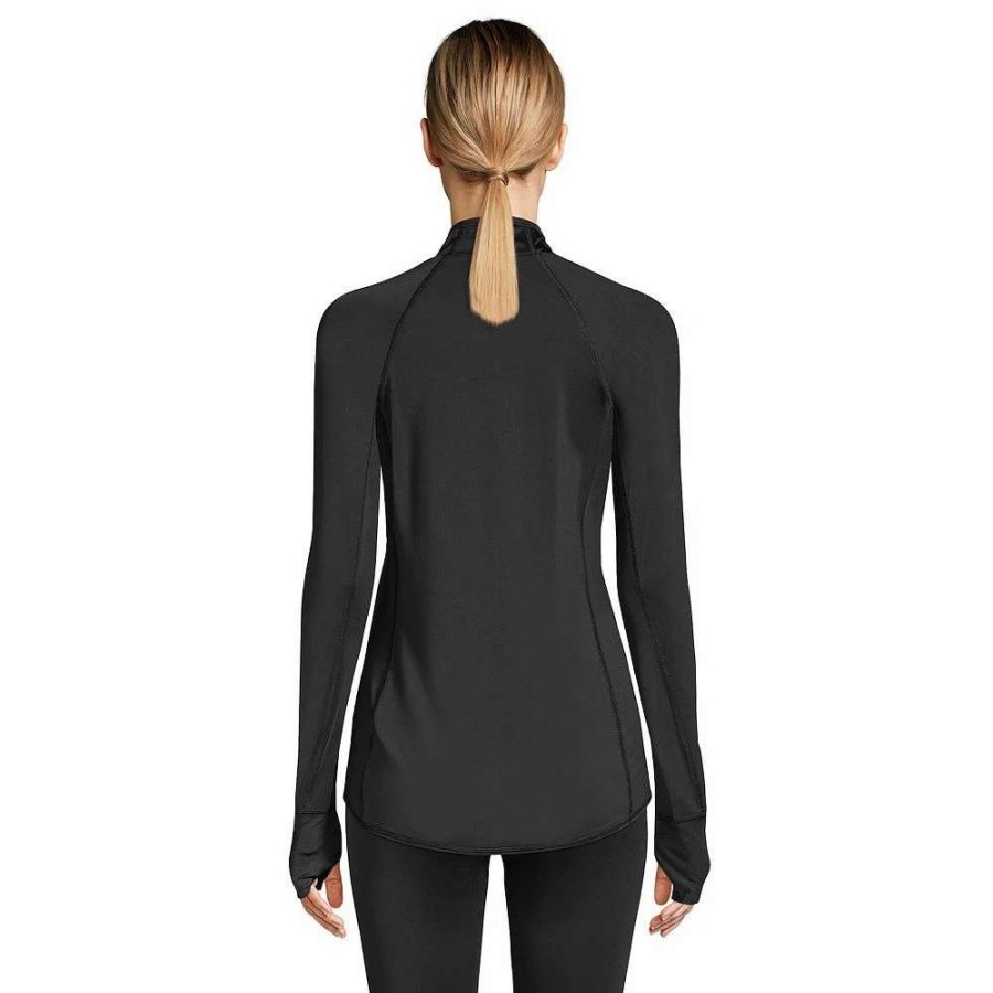 Tops * | Petite Lands' End Thermaskin Heat Quarter-Zip Baselayer Top