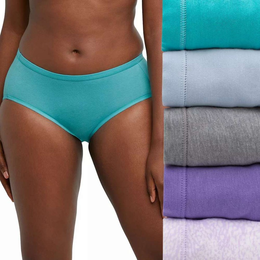 Panties * | Women'S Hanes Ultimate 5-Pack Comfortsoft Stretch Hipster Panty Set 41W5Cs