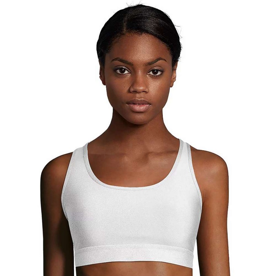 Bras * | Hanes Solid Absolute Racerback Compression Sports Bra O9178