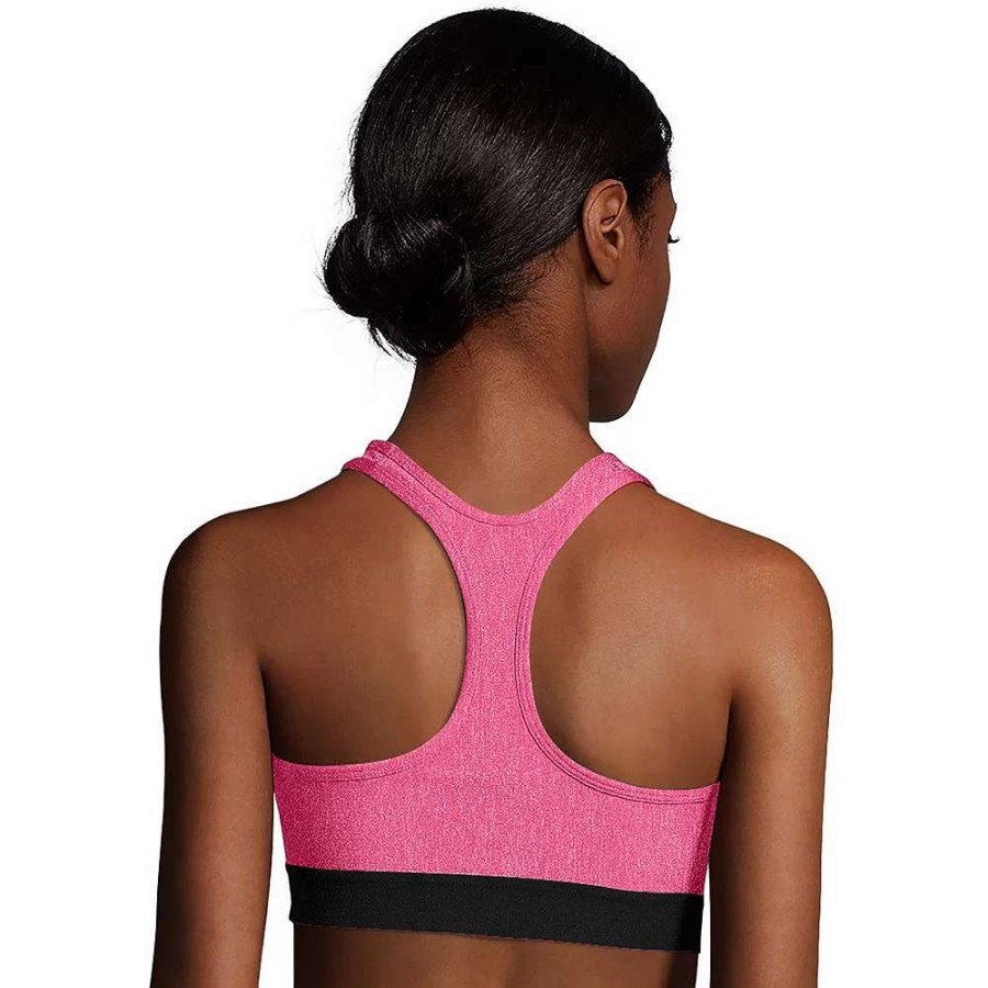 Bras * | Hanes Solid Absolute Racerback Compression Sports Bra O9178