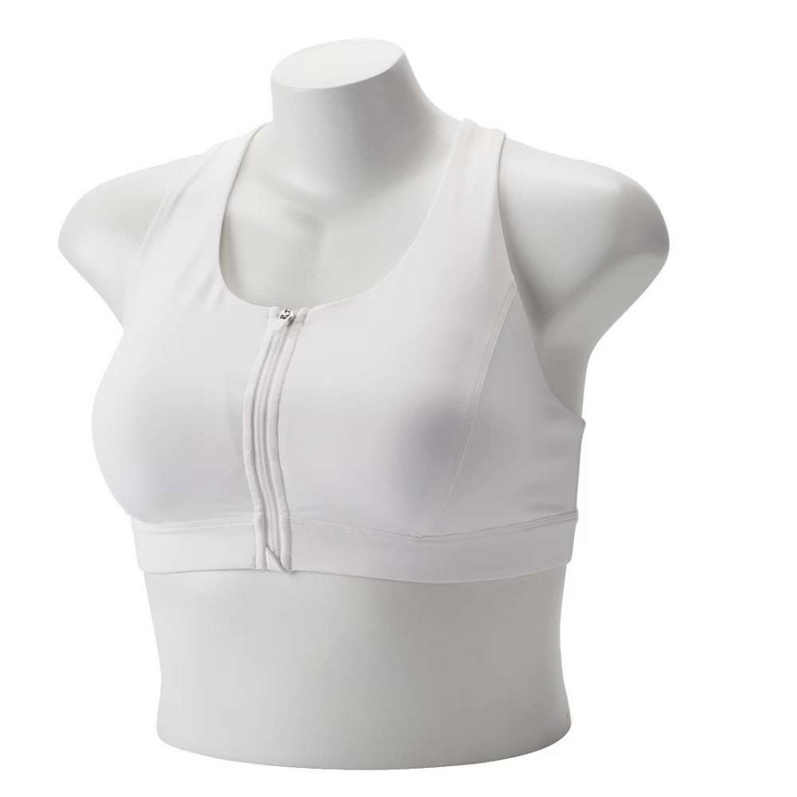 Bras * | Plus Size Tek Gear Zip-Front Medium Impact Sports Bra