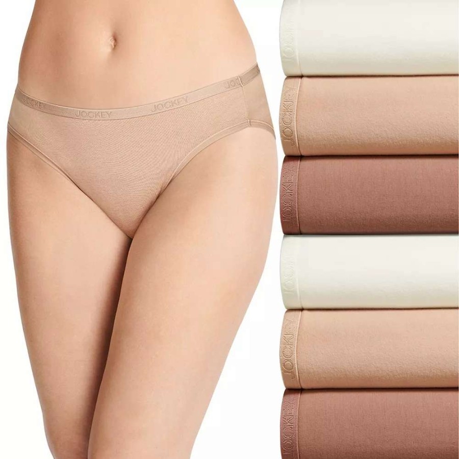 Panties * | Women'S Jockey 6-Pk. Organic Cotton Stretch Bikini Panty Set 2888