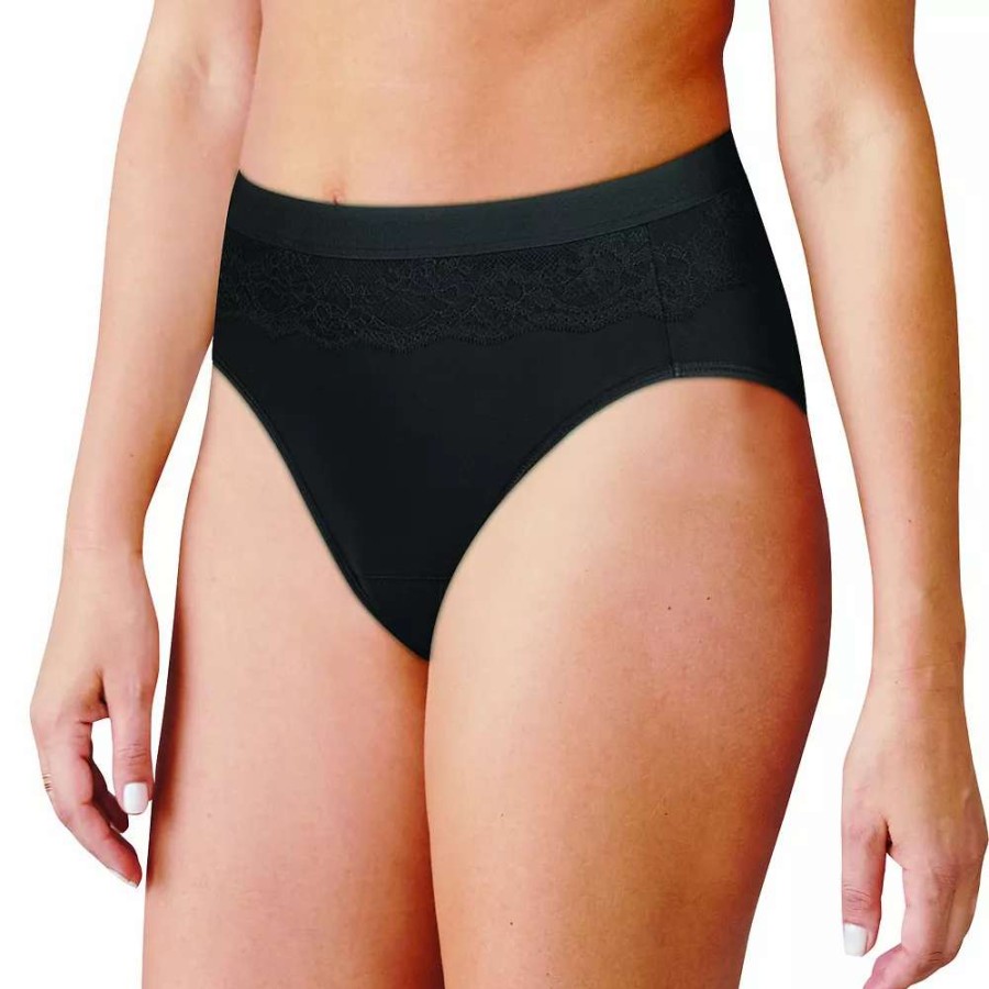 Panties * | Women'S Bali Beautifully Confident Hi-Cut Panty With Leak Protection Liner Dfllh1