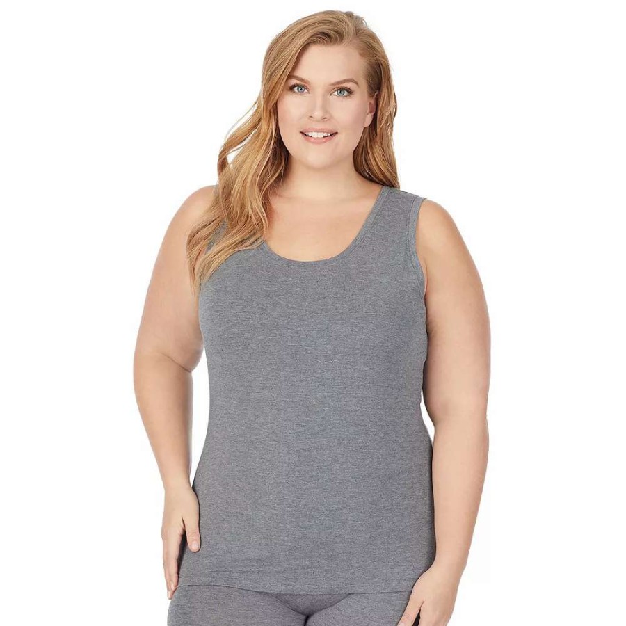 Tops * | Plus Size Cuddl Duds Soft Wear With Stretch Reversible Tank