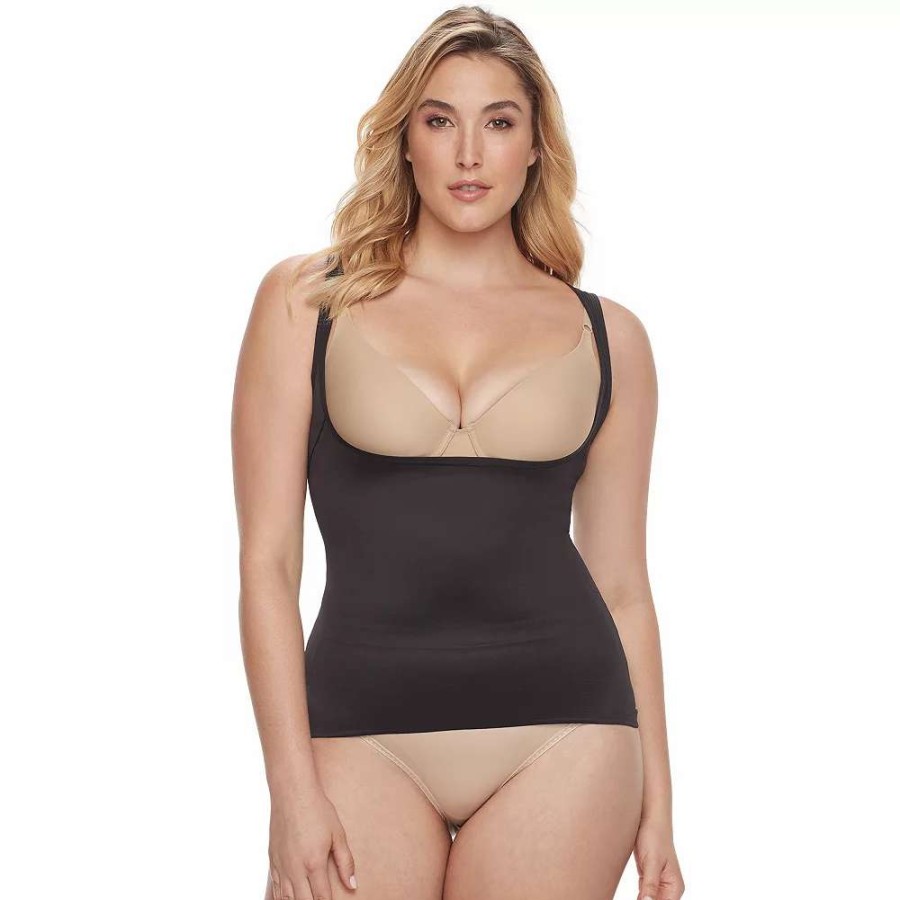 Tops * | Plus Size Naomi & Nicole Shapewear Unbelievable Comfort Step-In Torsette Camisole 7770