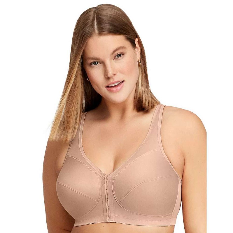 Bras * | Plus Size Glamorise Full-Figure Magiclift Front Close Posture Back Support Bra 1265