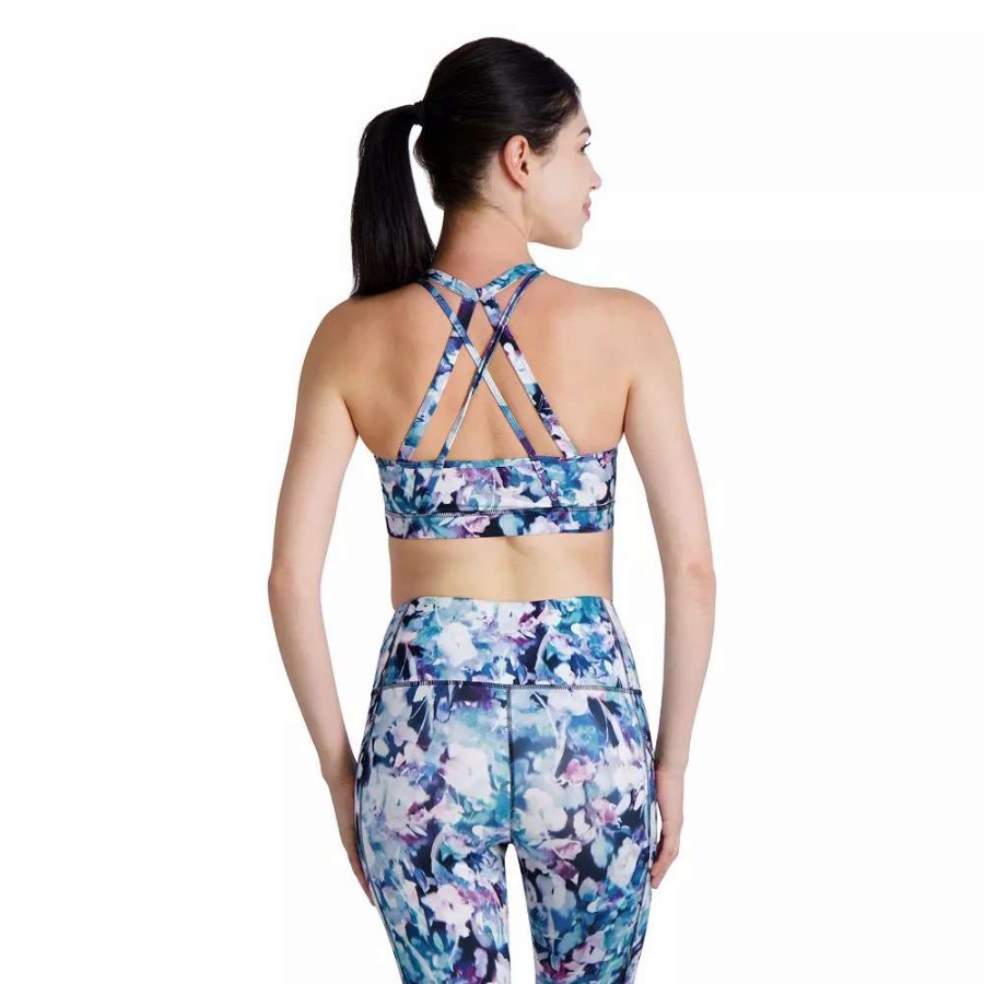 Bras * | Gaiam Shiva Willow Print Medium-Impact Sports Bra