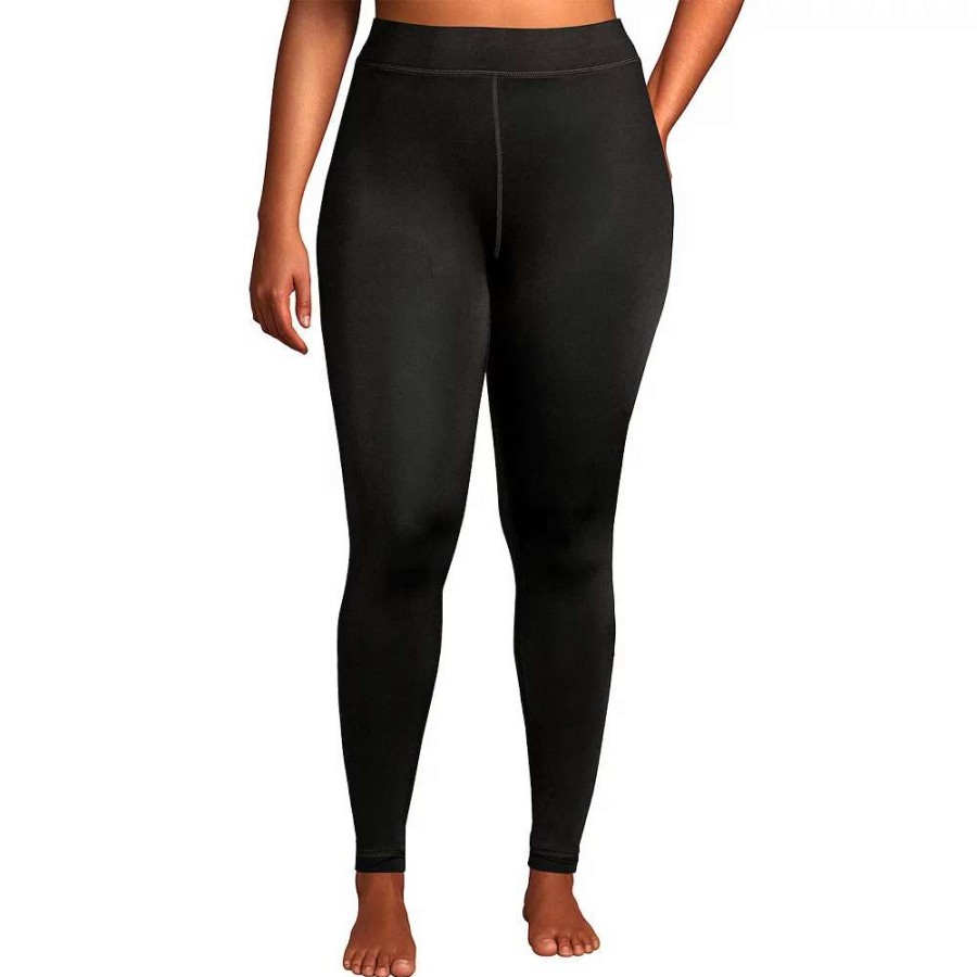 Bottoms * | Plus Size Lands' End Thermaskin Heat Pants Black