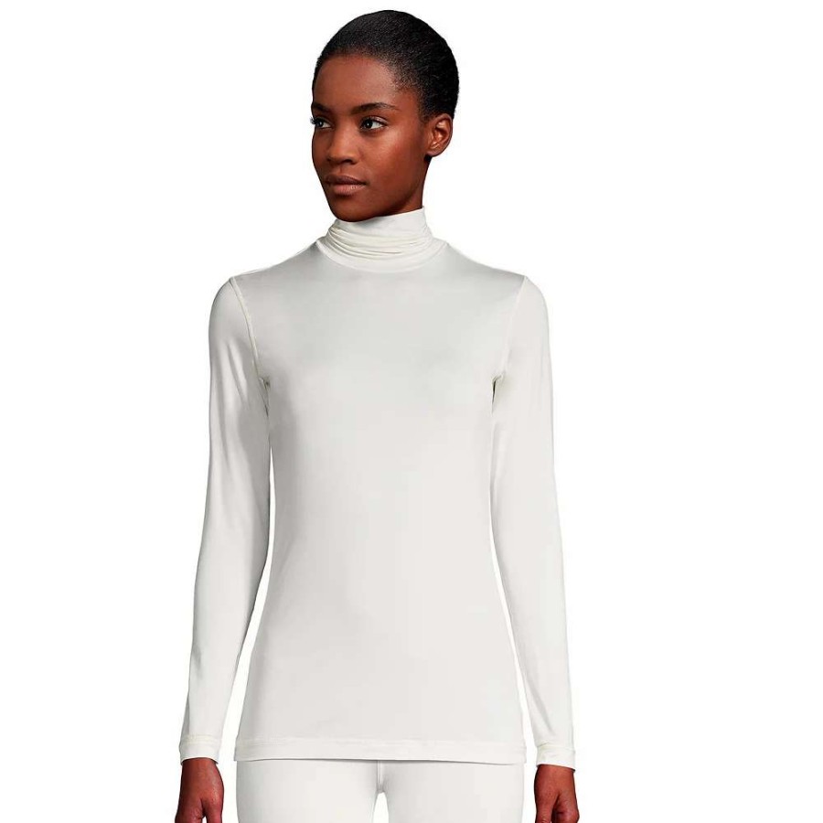 Tops * | Women'S Lands' End Thermaskin Heat Turtleneck Undershirt