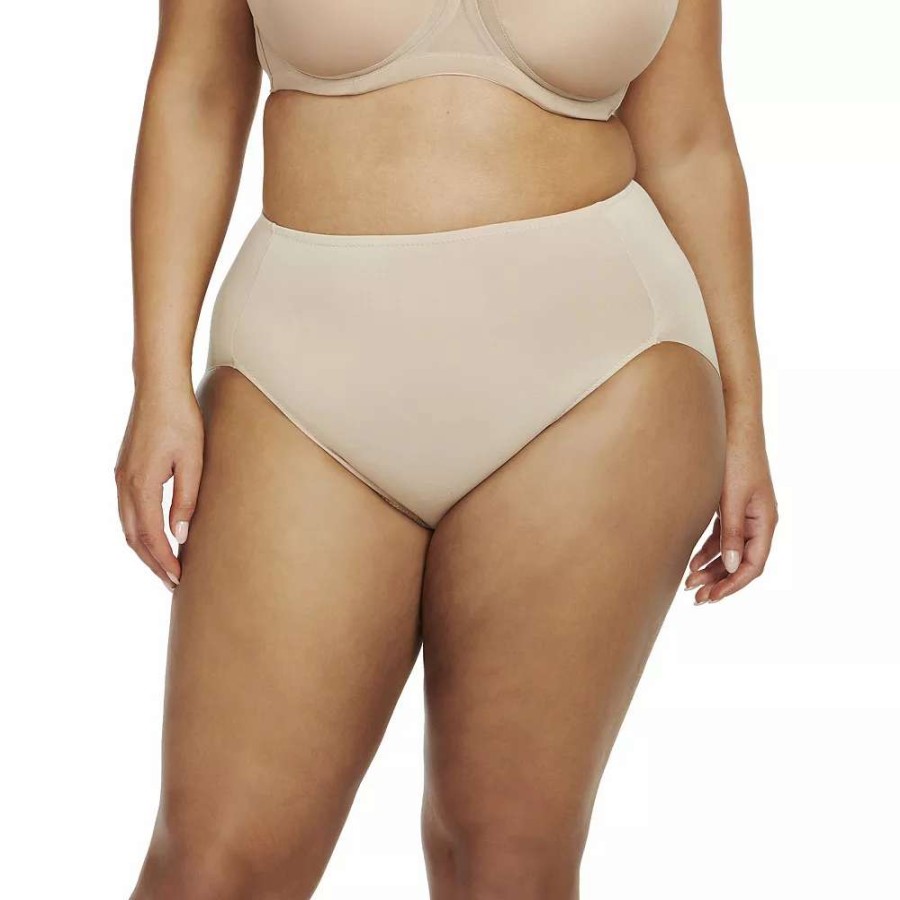 Bottoms * | Plus Size Naomi & Nicole Shapewear No Show, No Lines Hi-Cut Brief Panty A814