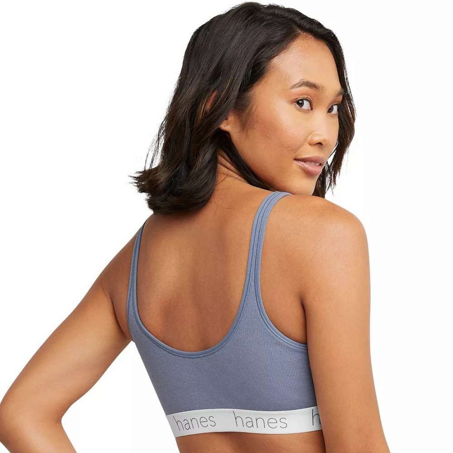 Bras * | Hanes Ultimate Originals 2-Pack Moisture-Wicking Stretch Cotton Scoopneck Bralette Set Dho102