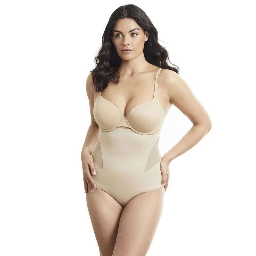 Bottoms * | Women'S Naomi & Nicole Inside Magic Body Contour Hi Waist Brief Shapewear 7915