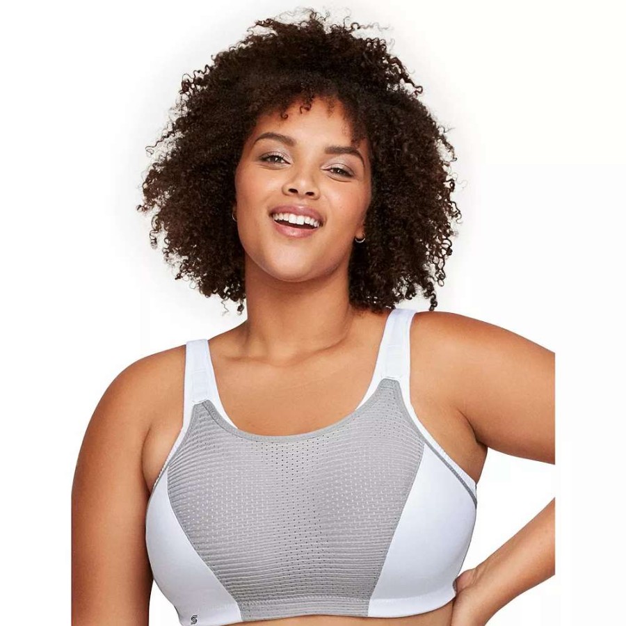 Bras * | Plus Size Glamorise Full-Figure Adjustable Wireless Sport Bra 1166