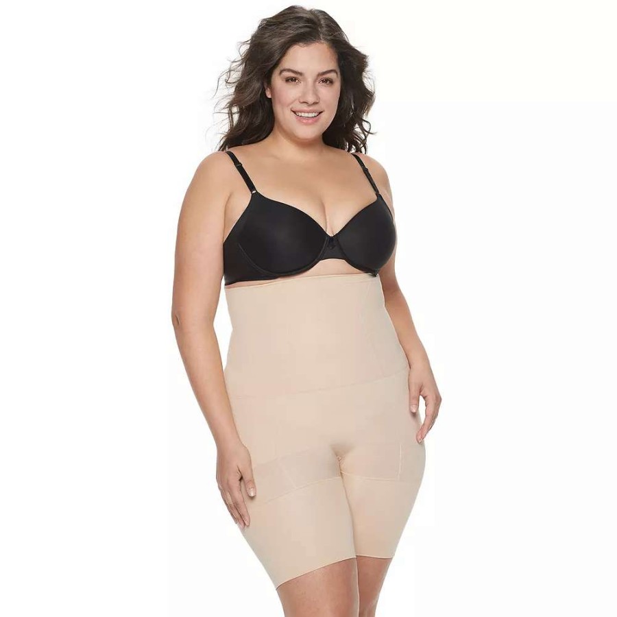 Bottoms * | Plus Size Red Hot By Spanx High-Waist Mid-Thigh Slimmer