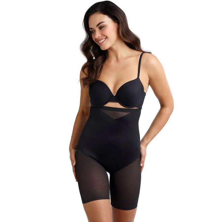 Bottoms * | Women'S Naomi & Nicole Shapewear Inside Magic Tummy Tuck High Waist Thigh Slimmer 7609