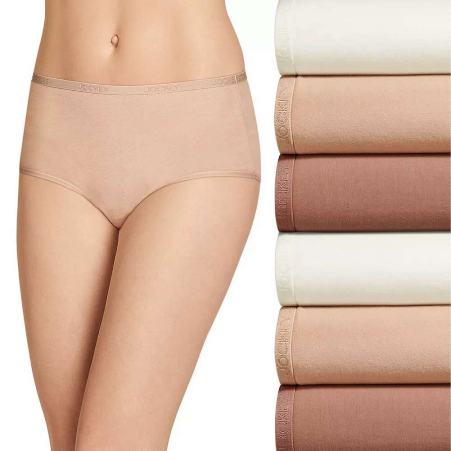 Panties * | Women'S Jockey 6-Pk. Organic Cotton Stretch Modern Brief Panty Set 2889