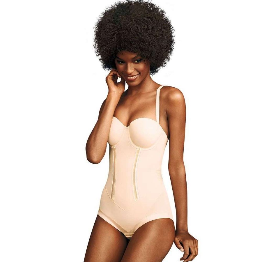 Bottoms * | Maidenform Shapewear Easy-Up Strapless Body Shaper 1256 Women'S