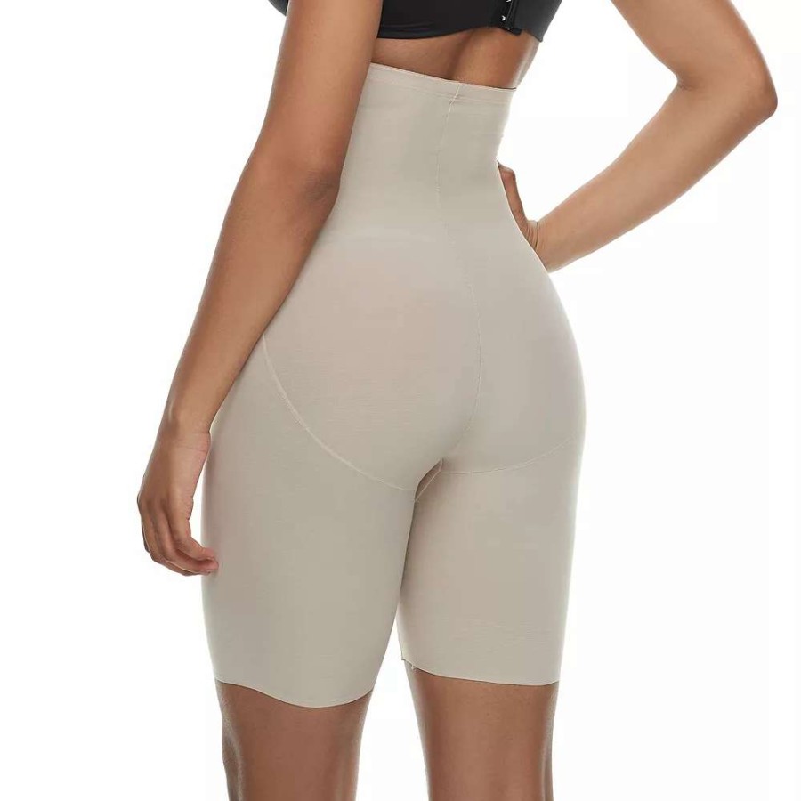 Bottoms * | Naomi & Nicole Shapewear Women'S Luxurious Shaping High-Waist Thigh Slimmer 7229