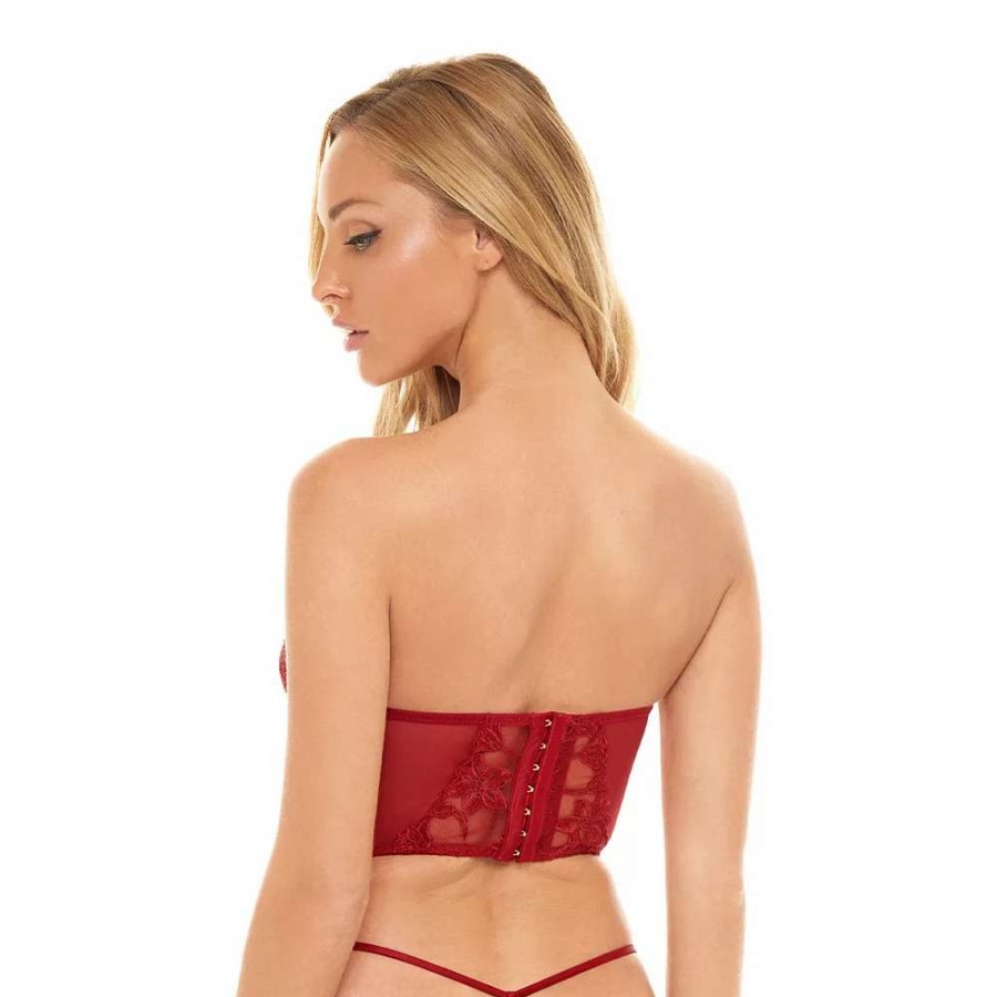 Lingerie * | Women'S Oh La La Cheri Roux 2-Piece Bustier And G-String Panty Lingerie Set 63-11650