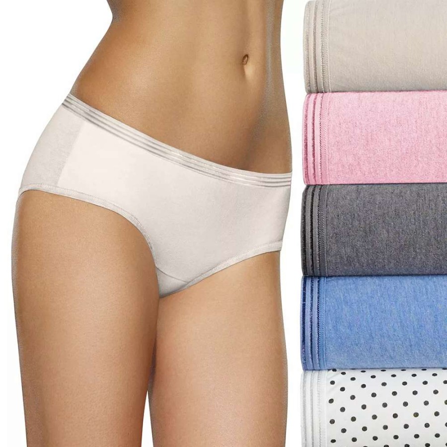 Panties * | Women'S Fruit Of The Loom Signature 5-Pack Ultra Soft Hipster Panties 5Duskhp