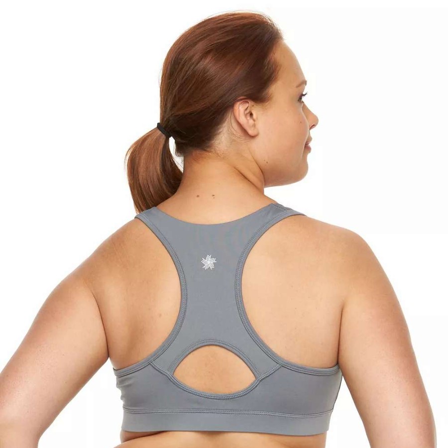 Bras * | Plus Size Tek Gear Racerback Low-Impact Sports Bra