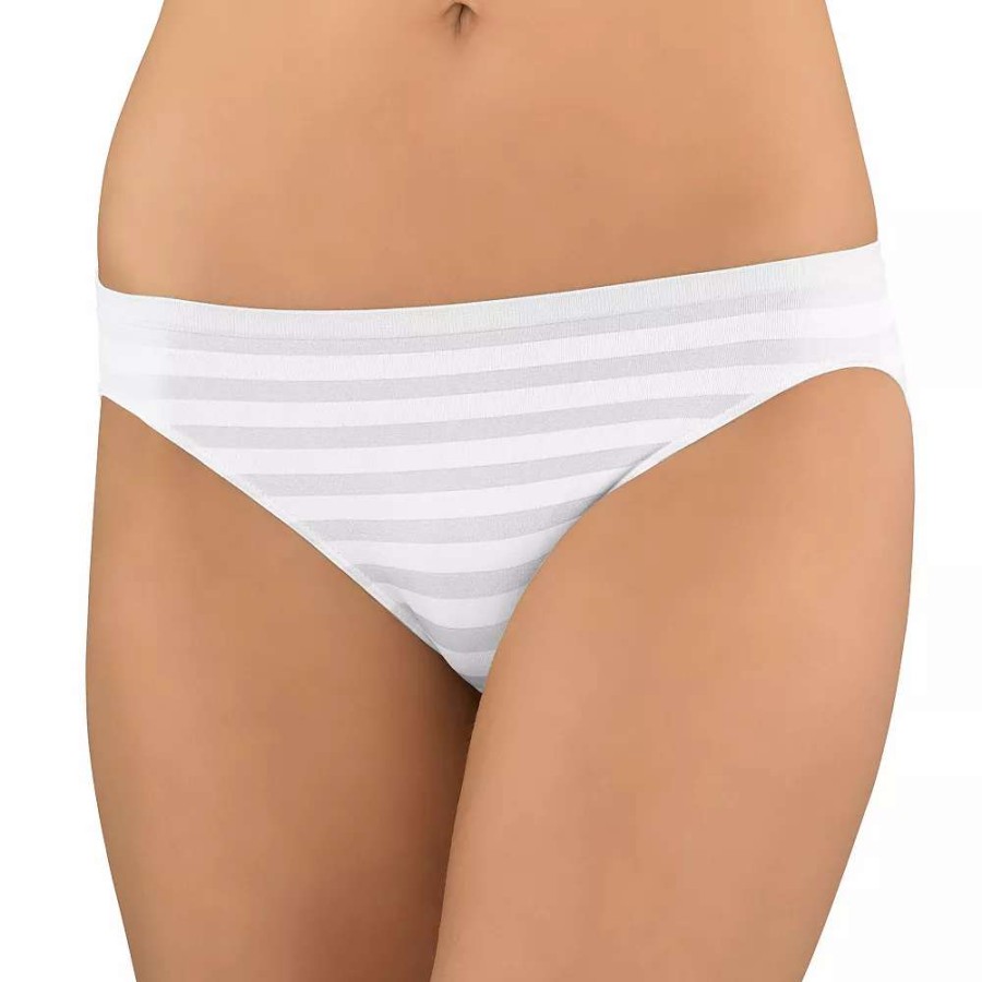 Panties * | Women'S Jockey Comfies Striped Bikini Panty 1305