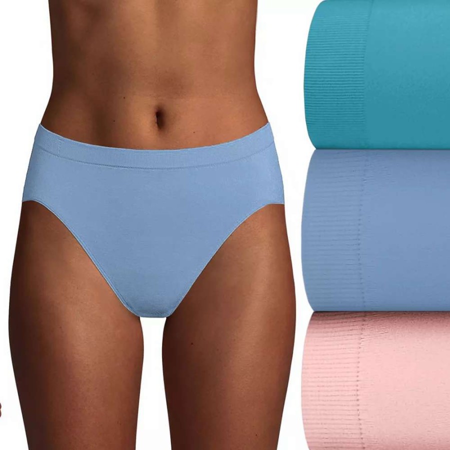 Panties * | Women'S Bali 3-Pack Comfort Revolution Seamless Hi-Cut Brief Panty Set Ak83