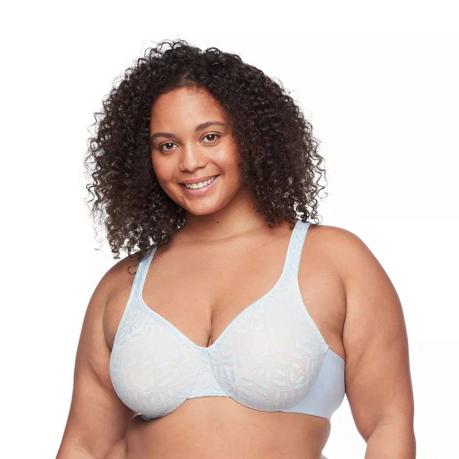 Bras * | Olga By Warner'S Sheer Leaves Lace Full-Figure Full-Coverage Minimizer Bra 35519