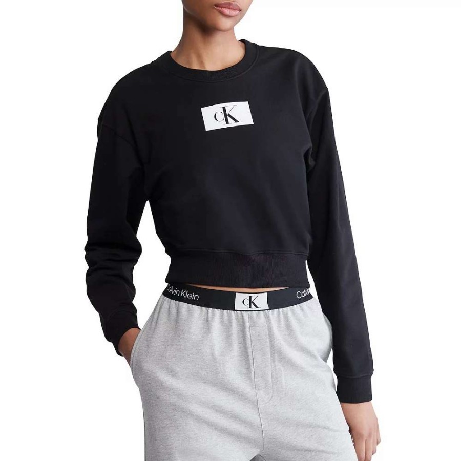 Tops * | Women'S Calvin Klein Ck 1996 Long Sleeve Crewneck Sweatshirt